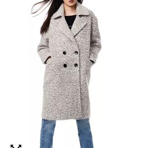 Bernardo NWT Gray Double-Breasted Coat Size L